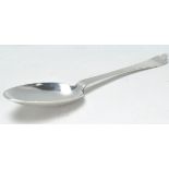 A Channel Islands silver Trefid spoon, by George Hamon, Jersey, the oval bowl with a raised rat-