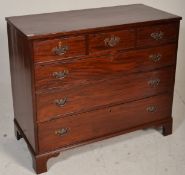 A 19th century George III mahogany bachelors chest of drawers. Raised on bracket feet with a bank of