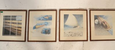 A set of four vintage French maritime / shipbuildi
