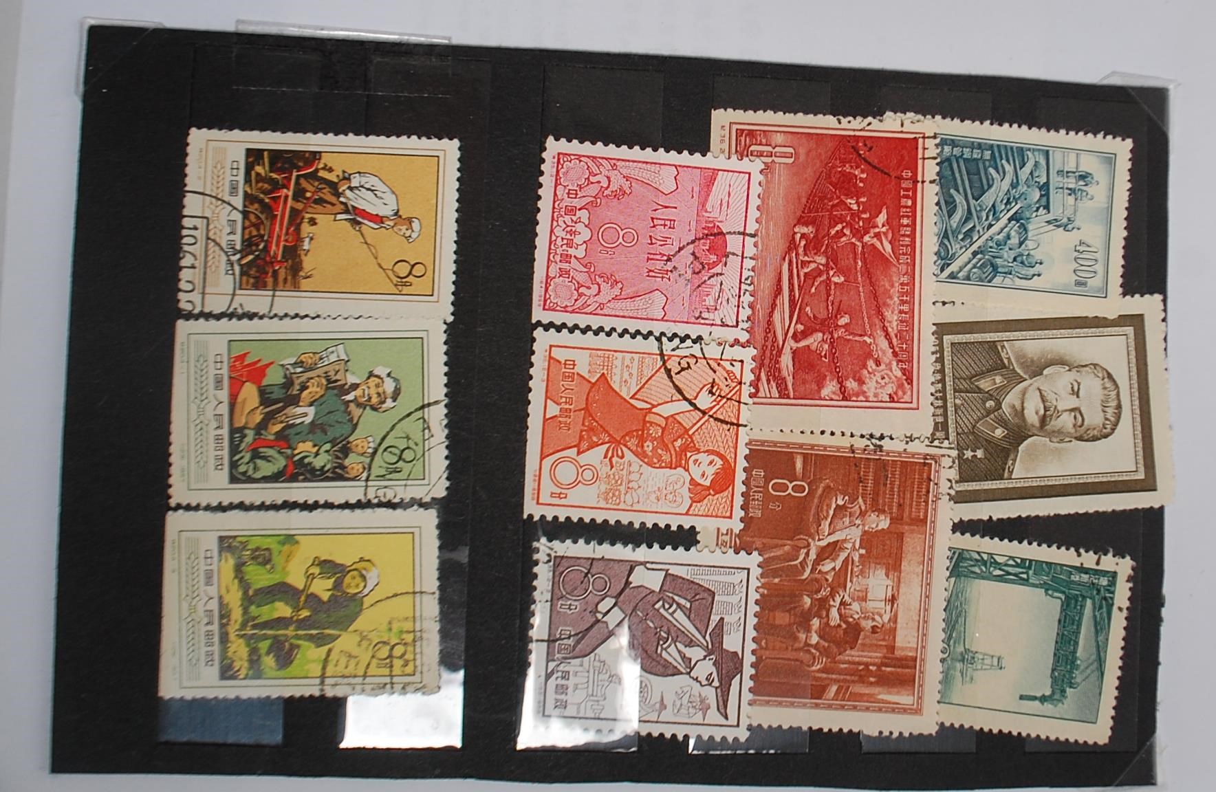 A collection of 3 stamp and postcard albums to include China with stamps, covers, postcards and - Image 2 of 14