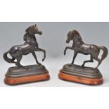 Paul Edouard Delabrierre (1829–1912) - A pair of 19th Century French bronzed spelter  depicting