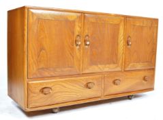 ERCOL WINDSOR MODEL 468 RETRO VINTAGE SIDEBOARD BY L. ERCOLANI