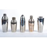 COLLECTION OF VINTAGE STAINLESS STEEL COCKTAIL SHAKERS