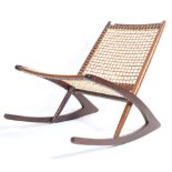 FREDRIK A. KAYSER MODEL 599 VINTAGE NORWEGIAN ROCKING CHAIR