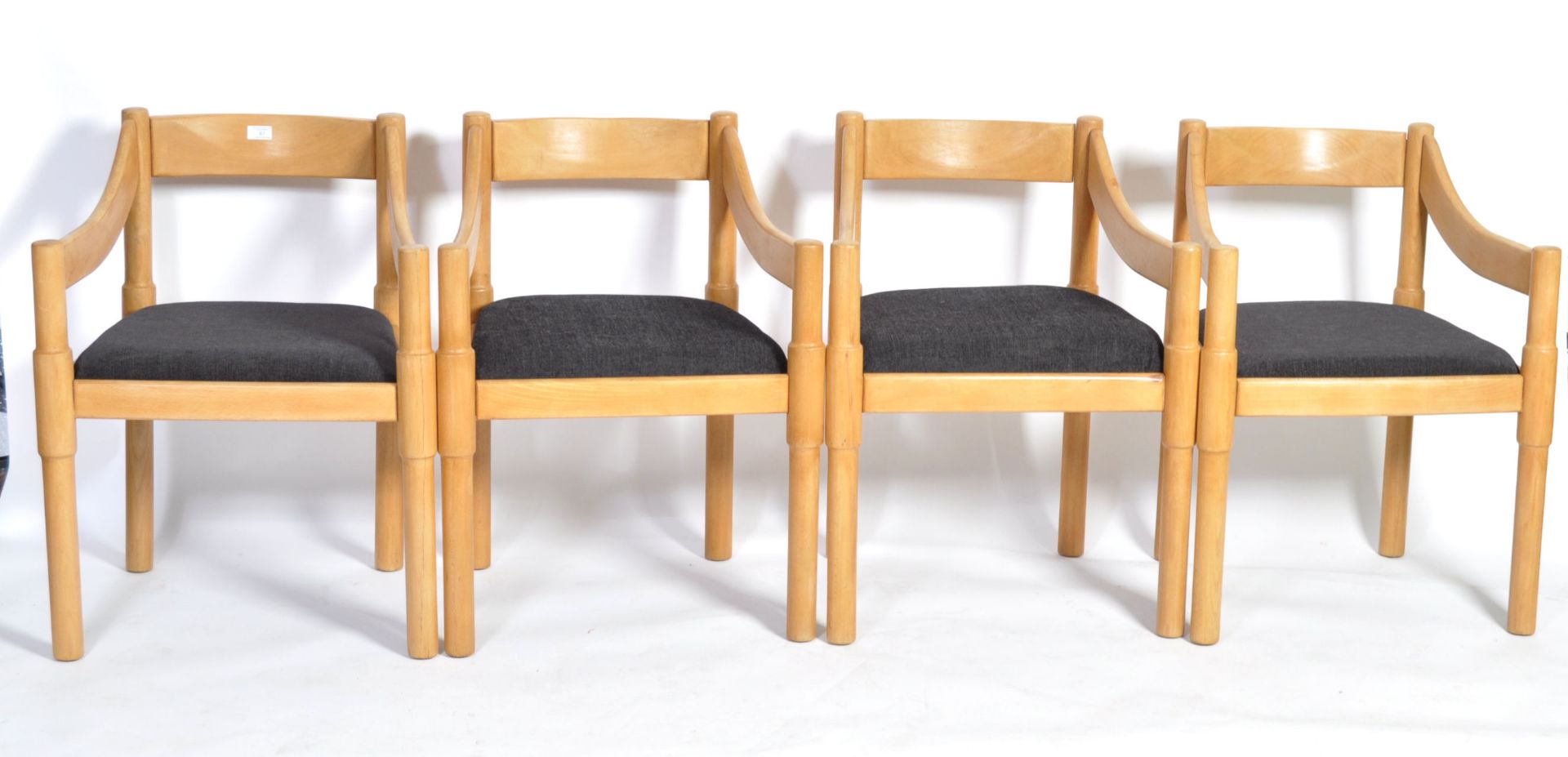 SET OF FOUR CARIMATE CARVER ARMCHAIRS BY VICO MAGISTRETTI - Bild 2 aus 5