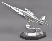 MID 20TH CENTURY VINTAGE CHROME SKYROCKET TABLE LIGHTER