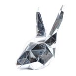 INCREDIBLE MIRRORED COSTUME RABBIT'S HEAD PROP