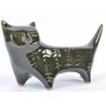 LOTUS STUDIO POTTERY 1960'S CAT BY ELIZABETH SKIPW