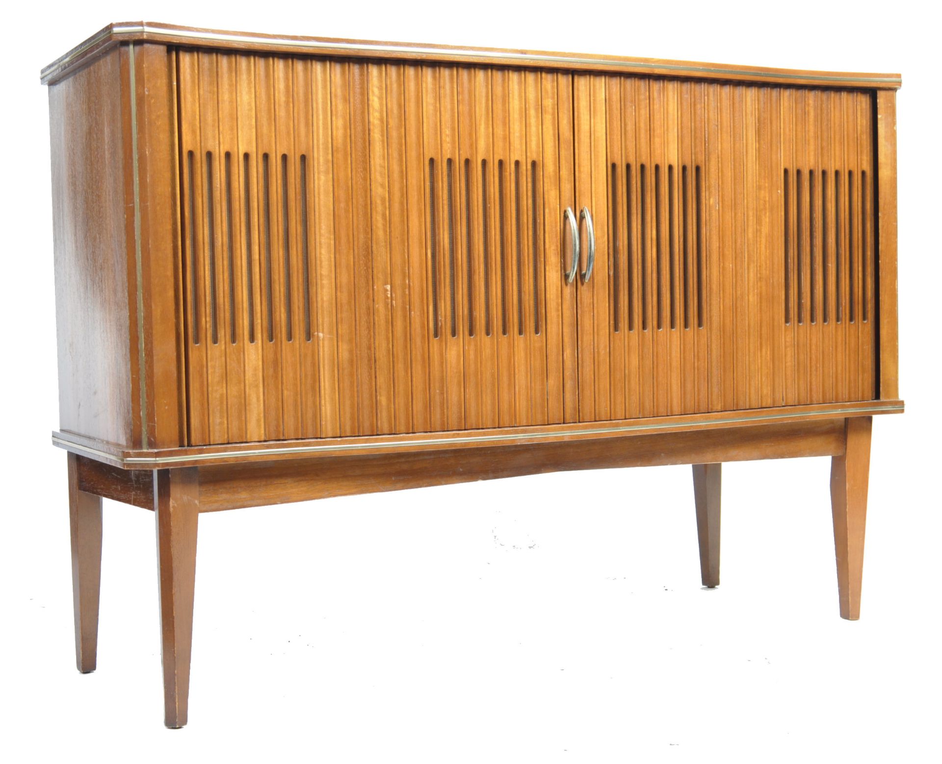 1960'S VINTAGE TEAK WOOD SIDEBOARD / RECORD CABINET