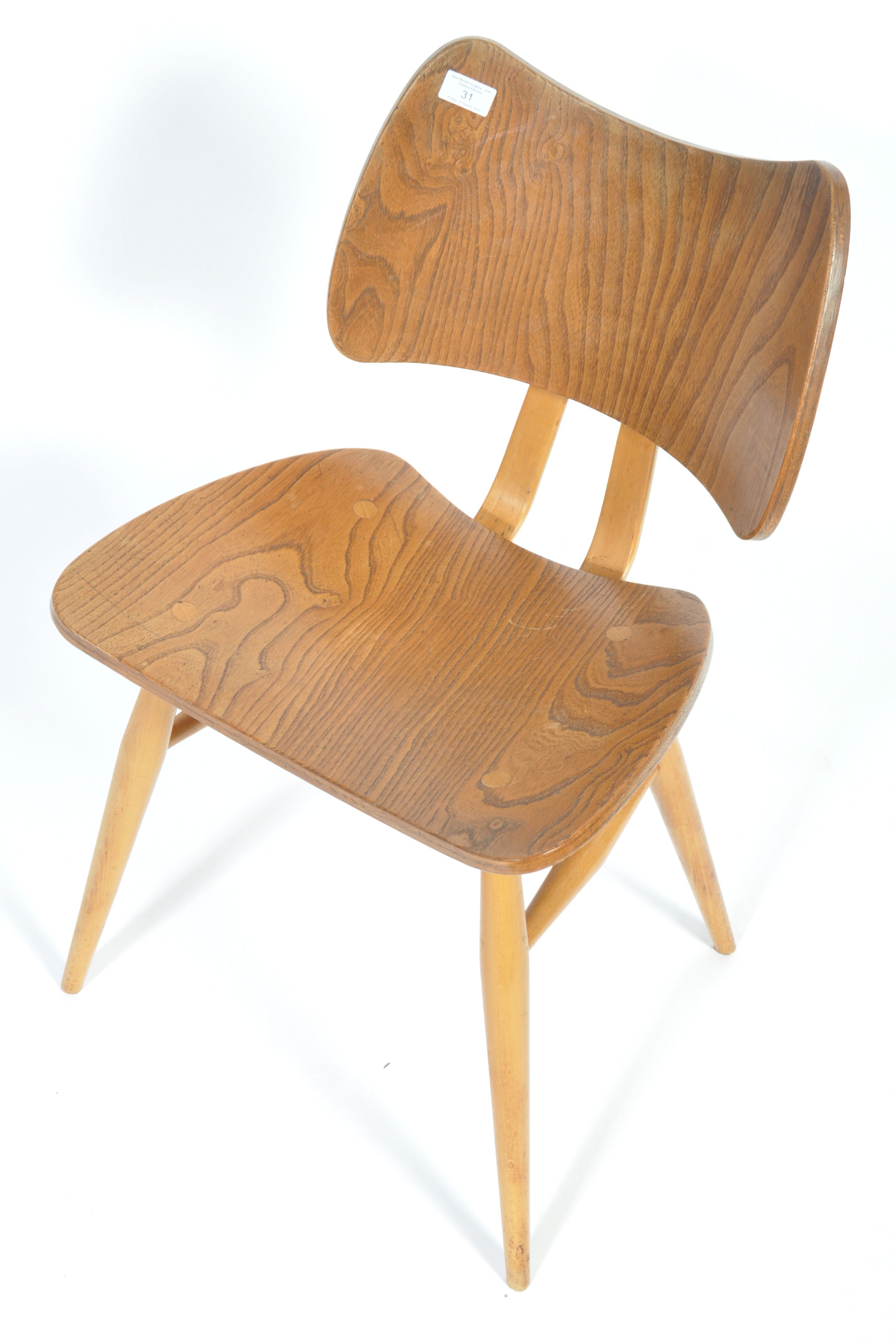 ERCOL 1960'S BLONDE ELM BUTTERFLY CHAIR BY LUCIAN ERCOLANI - Image 2 of 7