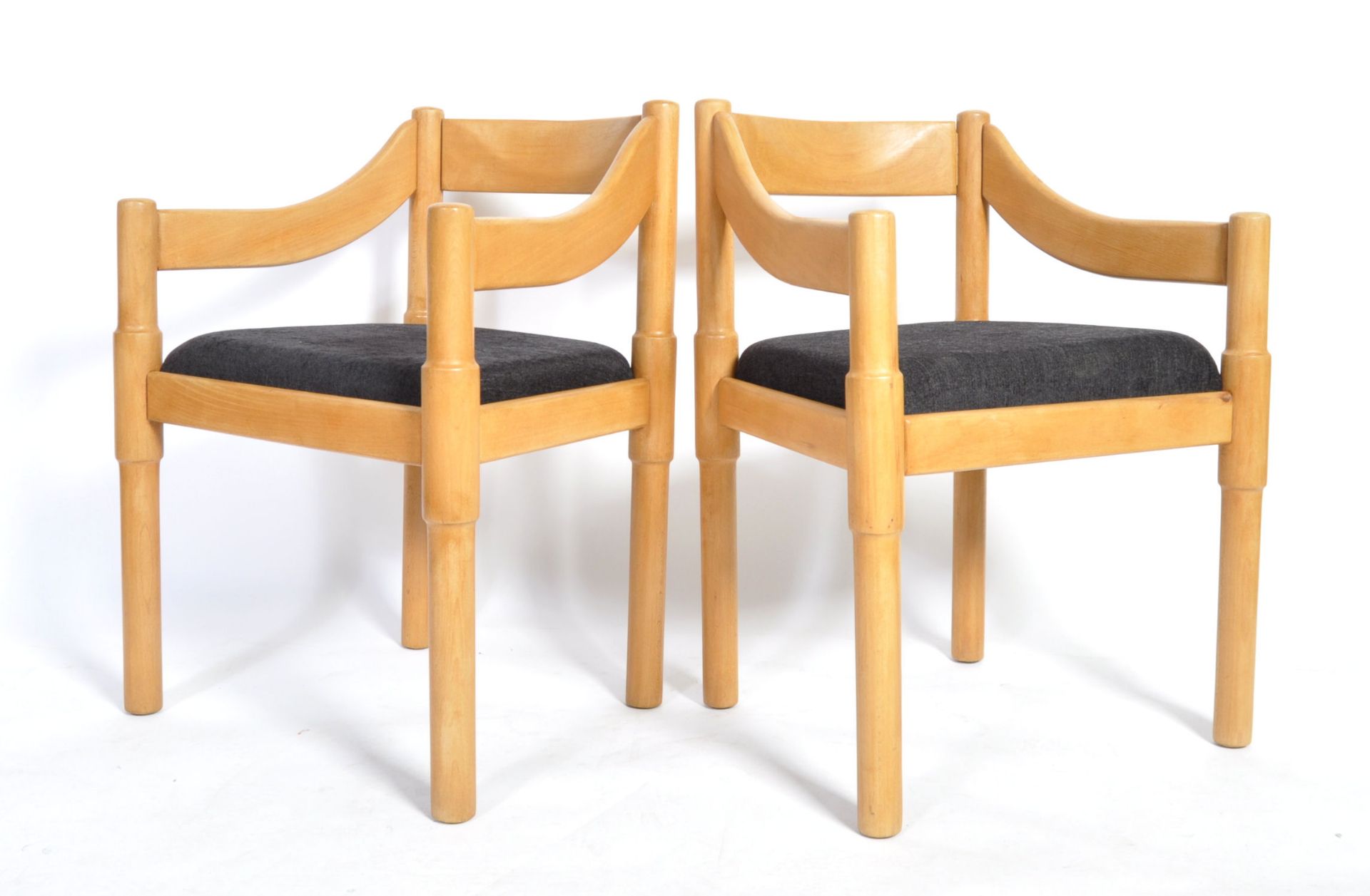 SET OF FOUR CARIMATE CARVER ARMCHAIRS BY VICO MAGISTRETTI - Bild 3 aus 5