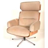 ORIGINAL 1960'S EAMES STYLE SWIVEL LOUNGE CHAIR / ARMCHAIR