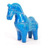 BITOSSI RIMINI BLU CAVALLO HORSE ITALIAN POTTERY BY ALDO LONDI