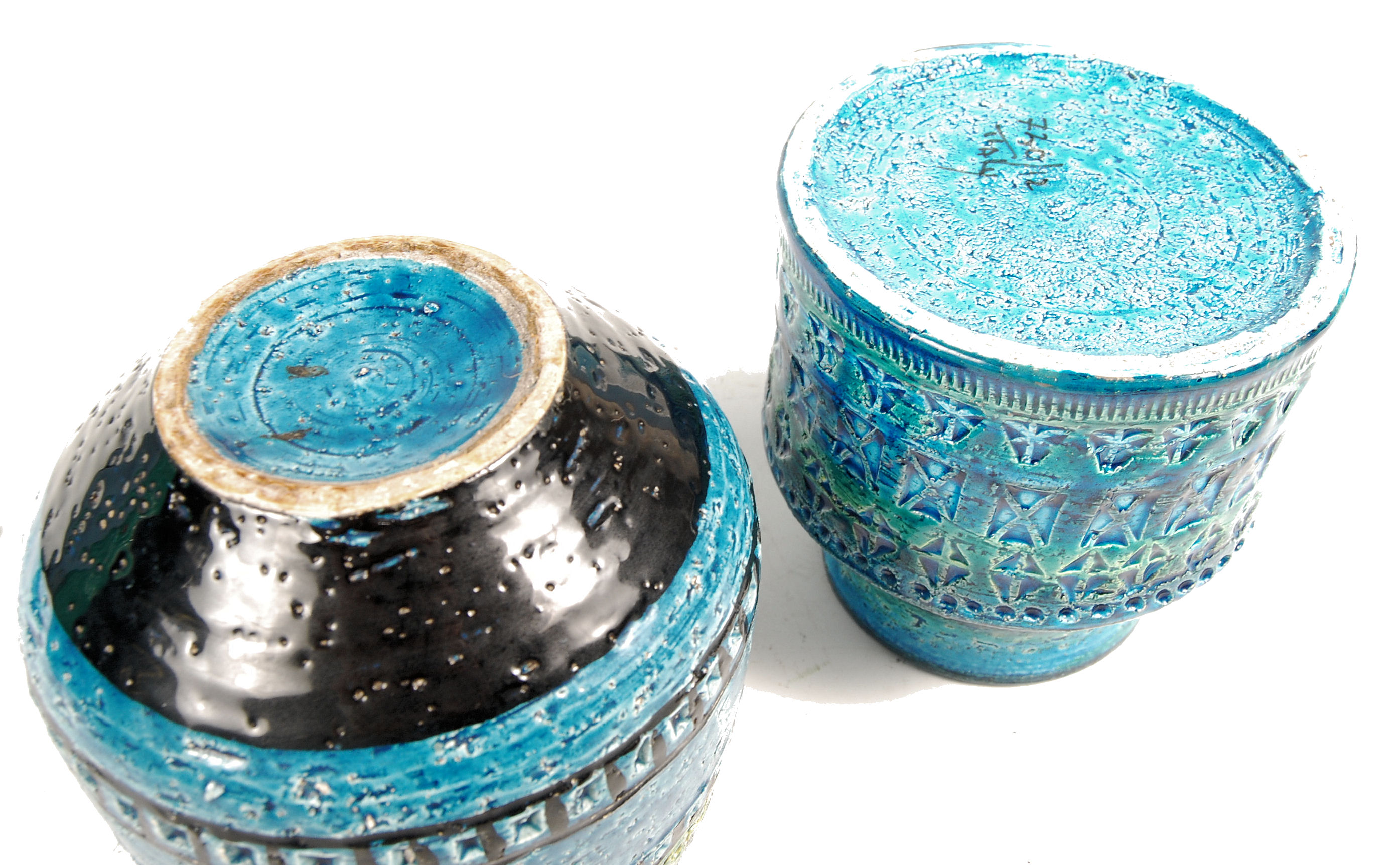 BITOSSI 720/112 ITALIAN RIMINI BLUE STUDIO ART POTTERY BY ALDO LONDI - Image 4 of 12