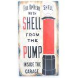 SHELL FROM THE PUMP - REPRODUCTION PAINTED ADVERTISING SIGN