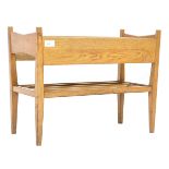 ORIGINAL 1950'S RETRO VINTAGE OAK MAGAZINE RACK