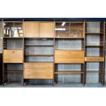 STAPLES LADDERAX 1970'S FOUR BAY TEAK WALL MODULAR SYSTEM