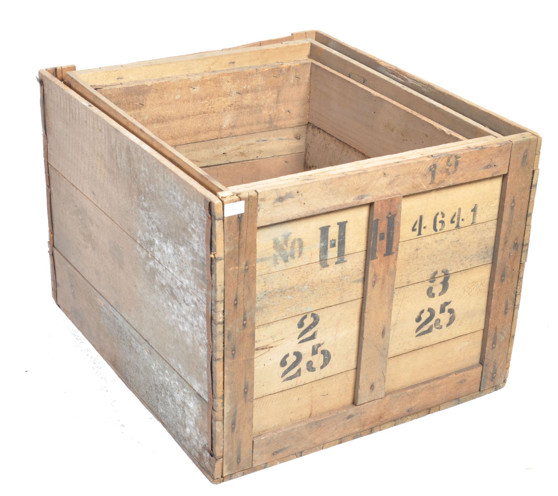 ORIGINAL VINTAGE OPEN TOPPED WOODEN SHIPPING CRATES - Bild 6 aus 6