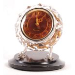 RARE RUSSIAN USSR MAJAK DESK CLOCK ON BAKELITE BASE