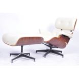 AFTER CHARLES & RAY EAMES A CONTEMPORARY LOUNGE CHAIR AND OTTOMAN