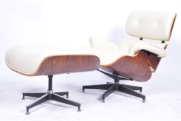 AFTER CHARLES & RAY EAMES A CONTEMPORARY LOUNGE CHAIR AND OTTOMAN