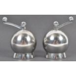 NICK MUNRO STAINLESS STEEL SALT AND PEPPER GRINDER SET