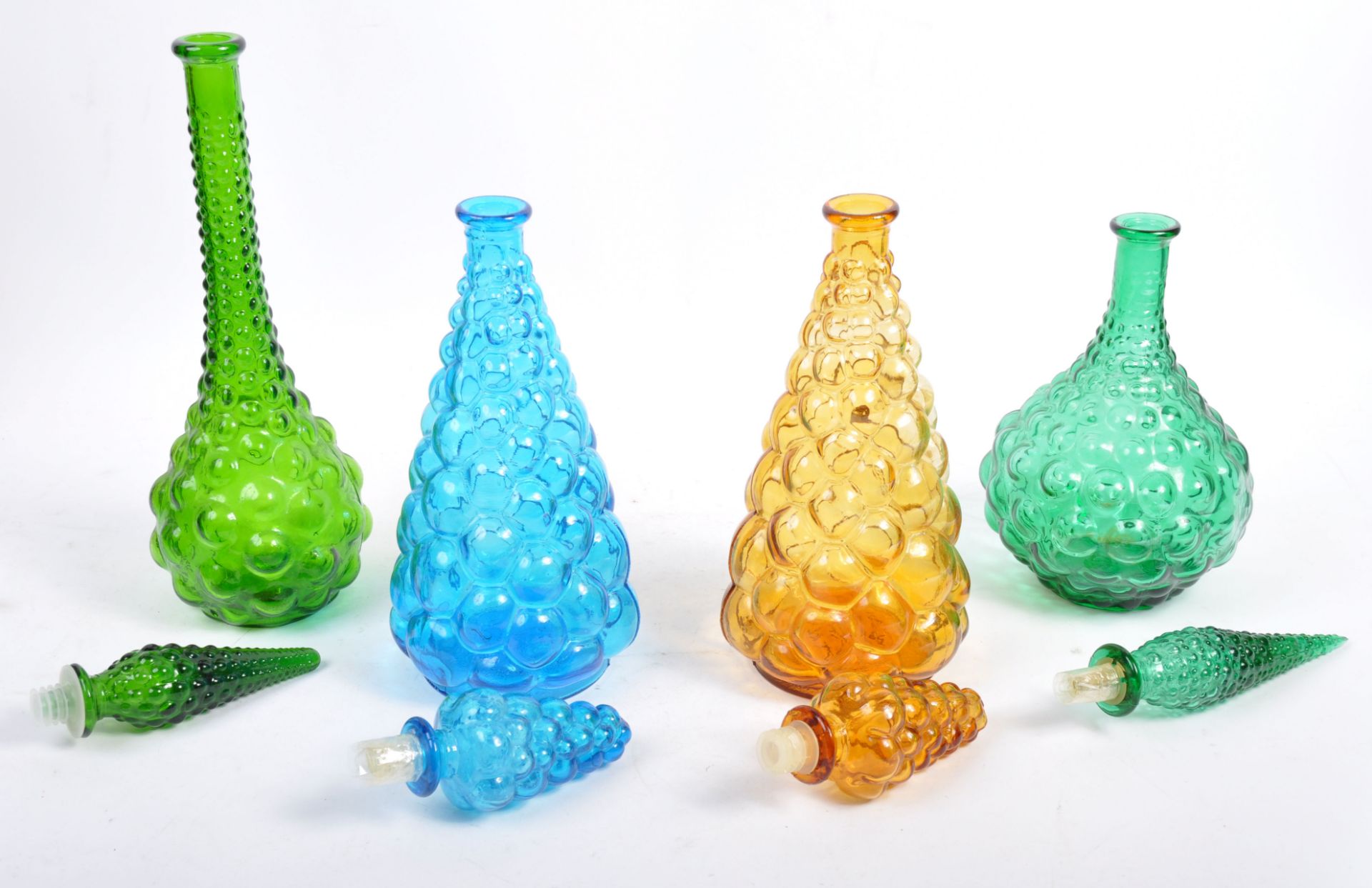 COLLECTION OF EMPOLI ITALIAN GLASS GENIE BOTTLES - Image 2 of 5