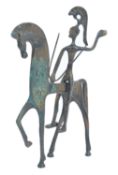 1950'S BRASS ETRUSCAN HORSE FIGURE IN THE MANNER OF F. WEINBERG