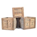 ORIGINAL VINTAGE OPEN TOPPED WOODEN SHIPPING CRATES