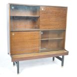 G PLAN / E. GOMME 1970'S RETRO TOLA WOOD GLASS DISPLAY CABINET