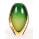 ORIGINAL MURANO SOMMERSO ITALIAN GLASS CASED VASE