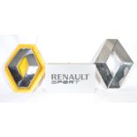 ORIGINAL 1990'S RENAULT CAR BADGE SHOWROOM LIGHT BOX SIGNS