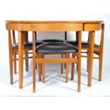 1970'S RETRO VINTAGE TEAK WOOD DINING TABLE AND WEDGE CHAIRS