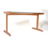 1960'S DANISH RETRO VINTAGE TEAK AND SMOKED GLASS COFFEE TABLE