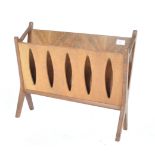 DANISH 1960'S RETRO VINTAGE TEAK & WALNUT MAGAZINE RACK