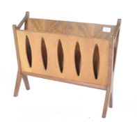 DANISH 1960'S RETRO VINTAGE TEAK & WALNUT MAGAZINE RACK