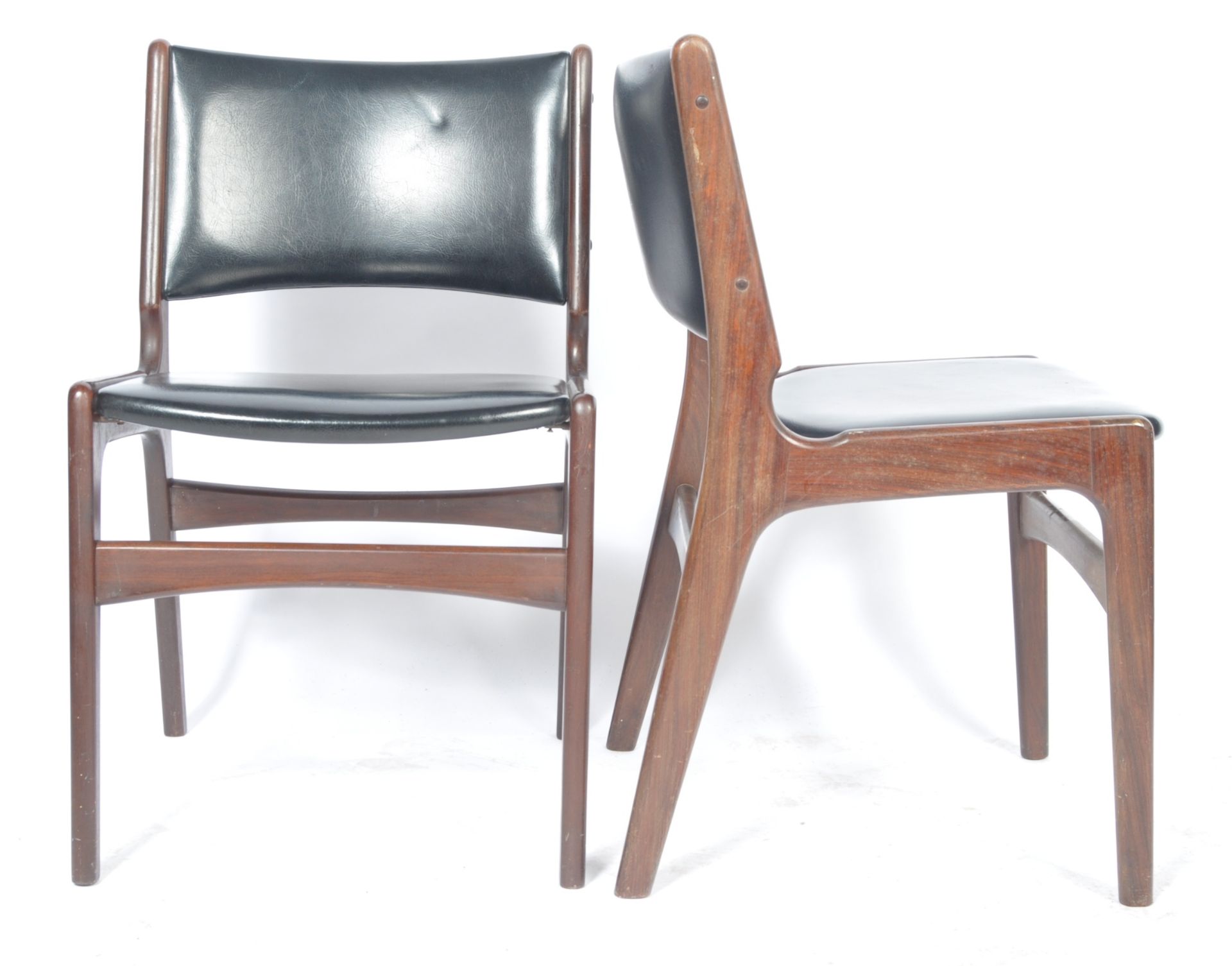 DANISH 1960'S RETRO VINTAGE DINING CHAIRS BY HENNING KJAERNULF - Bild 3 aus 5