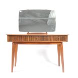 NEIL MORRIS OF GLASGOW WALNUT DRESSING TABLE DESK