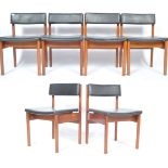 REMPLOY 20TH CENTURY RETRO TEAK WOOD DINING CHAIRS