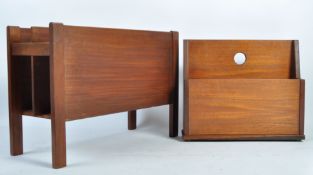 GUY ROGERS MAGAZINE RACK AND ANOTHER TEAK EXAMPLE