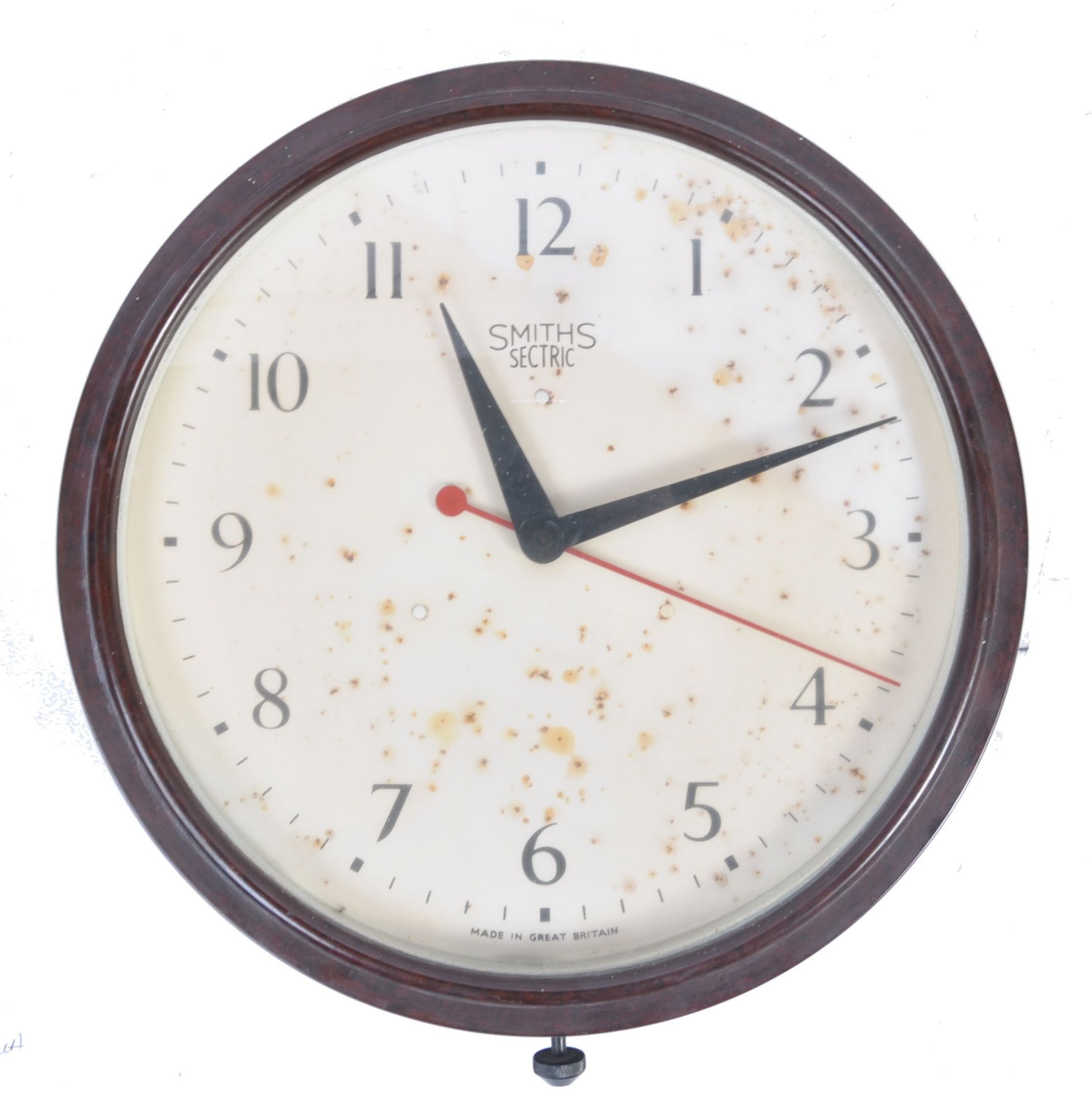 ORIGINAL SMITHS SECTRIC 1930'S STATION WALL CLOCK