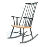 MID 20TH CENTURY RETRO OAK ROCKING CHAIR BY ROLAND RAINER