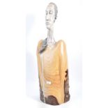 CRAIG HARDING - SARAH JANE - COLD PAINTED TERRACOTTA & PINE FIGURE