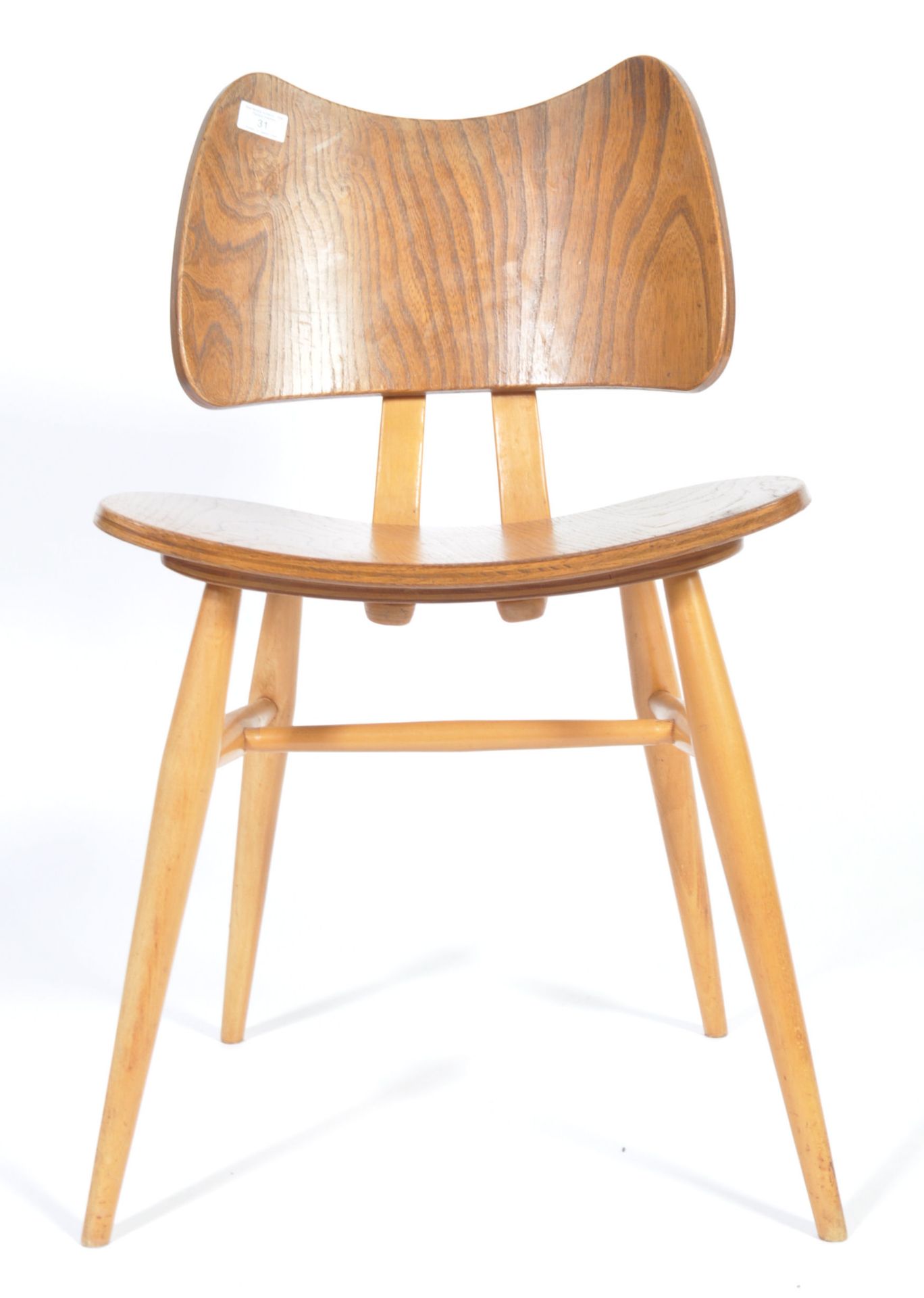 ERCOL 1960'S BLONDE ELM BUTTERFLY CHAIR BY LUCIAN ERCOLANI - Bild 4 aus 7