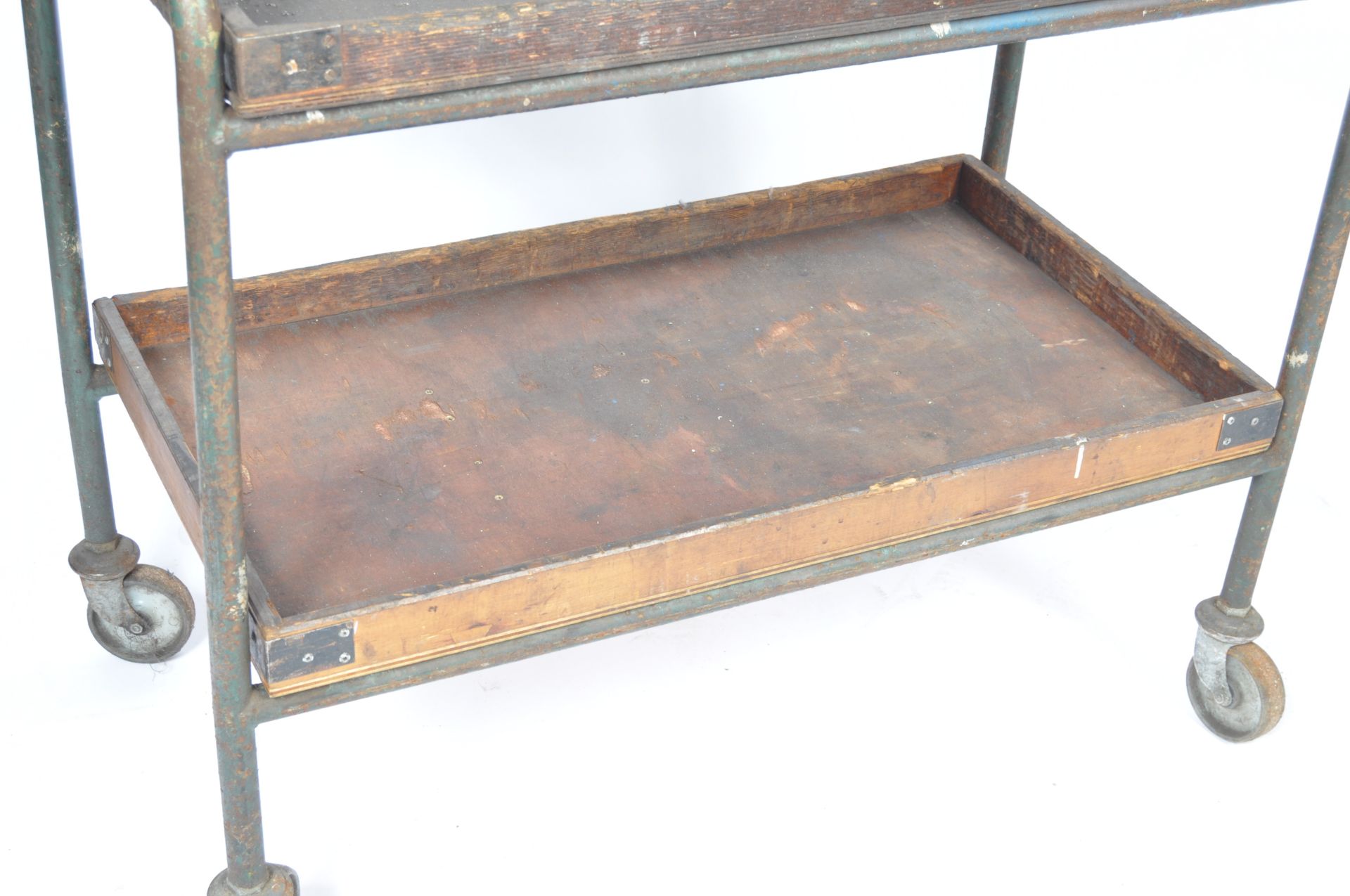 MID 20TH CENTURY VINTAGE INDUSTRIAL TROLLEY CART - Bild 5 aus 5