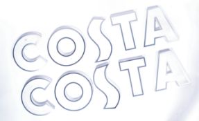 TWO SETS OF COSTA COFFEE ADVERTISING LETTERS
