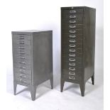 TWO 20TH CENTURY RETRO VINTAGE METAL FILING CABINETS