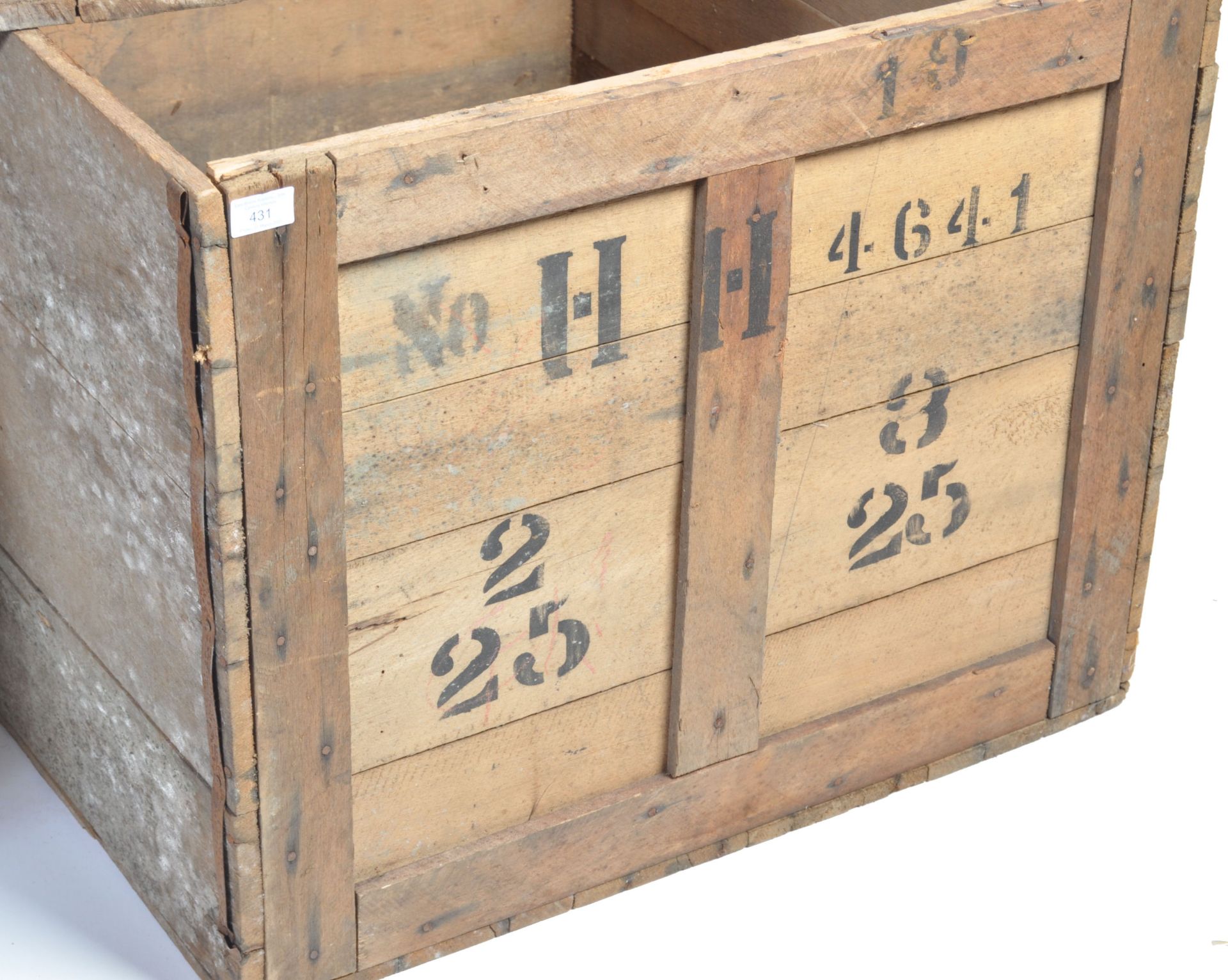 ORIGINAL VINTAGE OPEN TOPPED WOODEN SHIPPING CRATES - Bild 4 aus 6