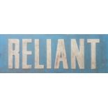 RELIANT - 11FT X 4FT ORIGINAL LARGE FACTORY ADVERTISING SIGN