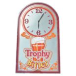 ORIGINAL WHITBREAD TROPHY BITTER ADVERTISING CLOCK